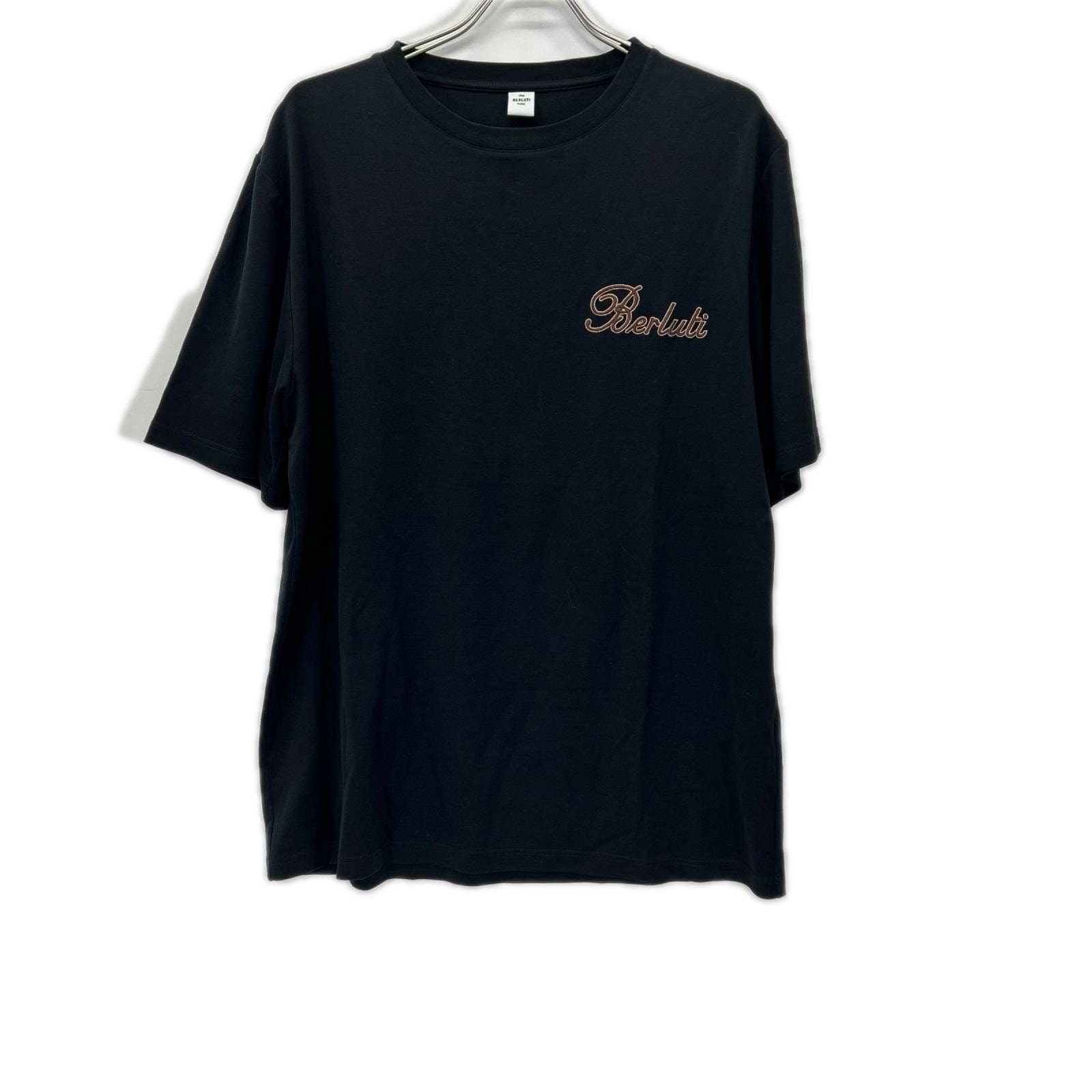 ベルルッティ R23JRS84JAEK 黒 ロゴ刺繍Tシャツ L