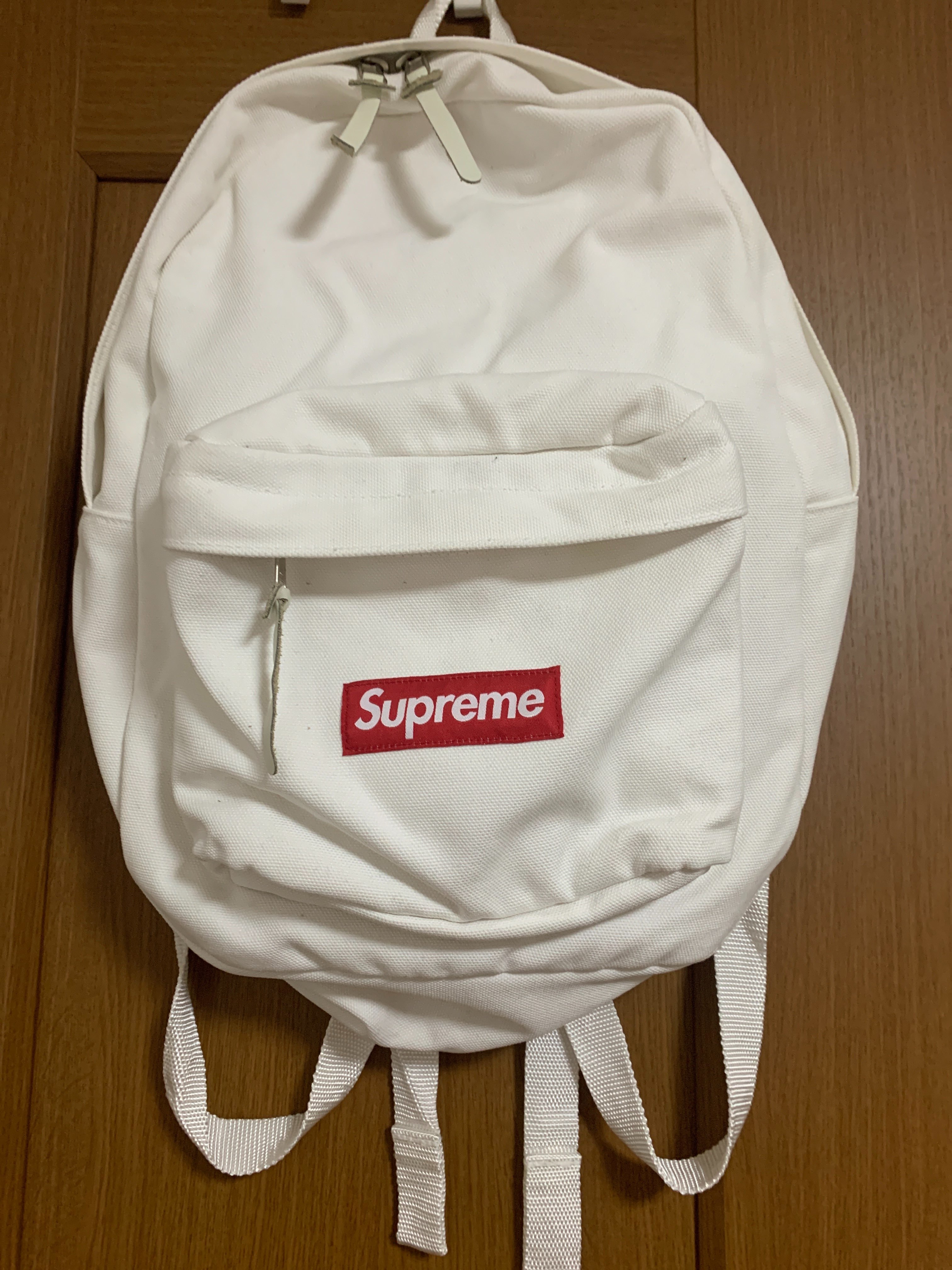 Supreme Canvas Backpack "White"