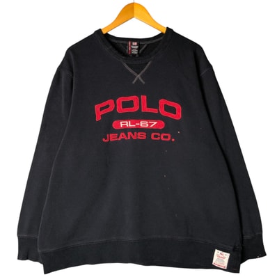 古着 ラルフローレン Ralph Lauren POLO JEANS COMPANY ロゴスウェットシャツ トレーナー メンズXL相当/eaa582963