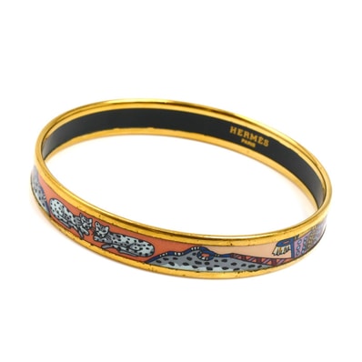 HERMES エルメス エナメル七宝 エマイユPM バングル 七宝 GP【中古】