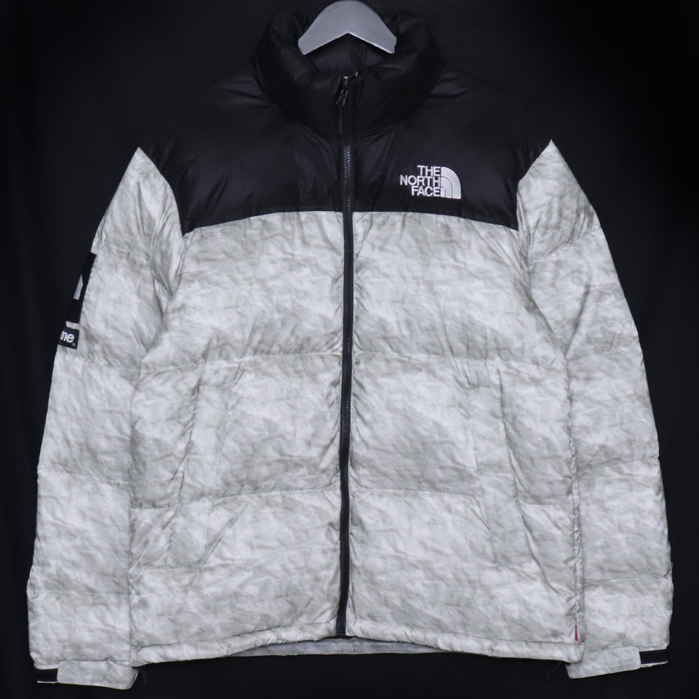Supreme x The North Face Nuptse Jacket "White Paper Print"