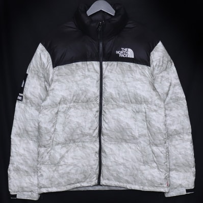 Supreme x The North Face Nuptse Jacket "White Paper Print"