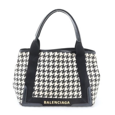 ■美品 バレンシアガ 千鳥格子 ネイビー カバス 339933