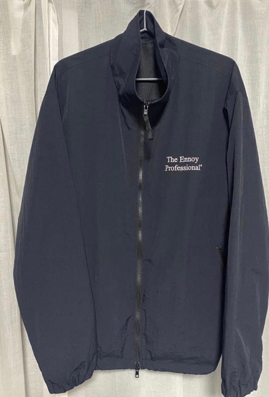 ENNOY 23AW Stylistshibutsu Nylon Track Suit Set Up Black × White AW23BRENJK02LP / AW23BRENPT04LP