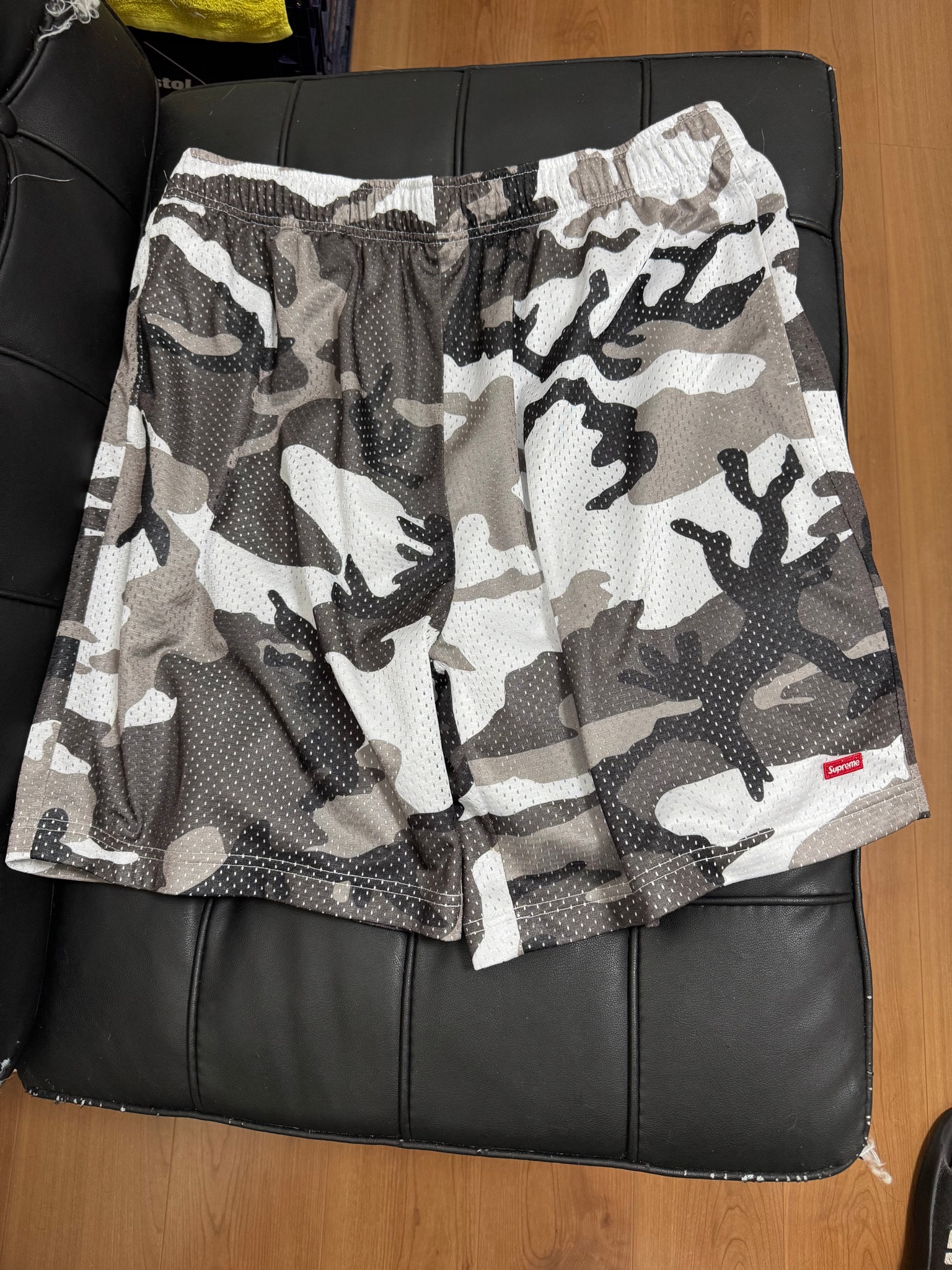 Supreme Small Box Baggy Mesh Short "Snow Camo"