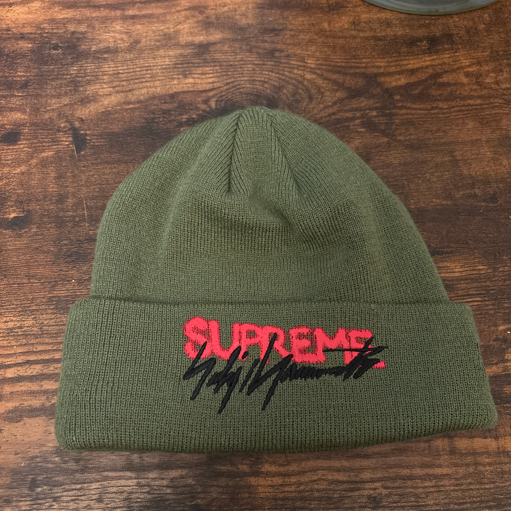 Supreme x Yohji Yamamoto New Era Beanie "Olive"