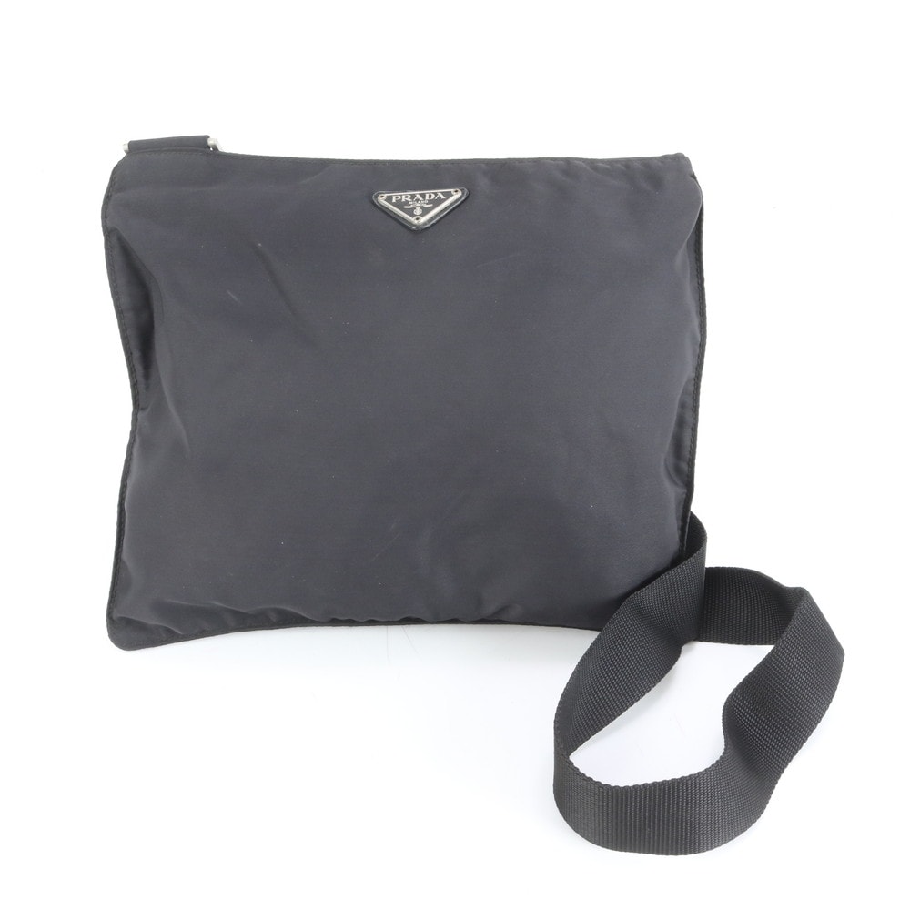 ■極美品 プラダ テスート ナイロントライアングルロゴショルダーバッグ
