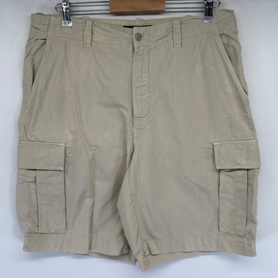 古着 トミーヒルフィガー TOMMY HILFIGER ショートパンツ カーゴ リップストップ ハーフ 短パン 半ズボン w34 ベージュ メンズ