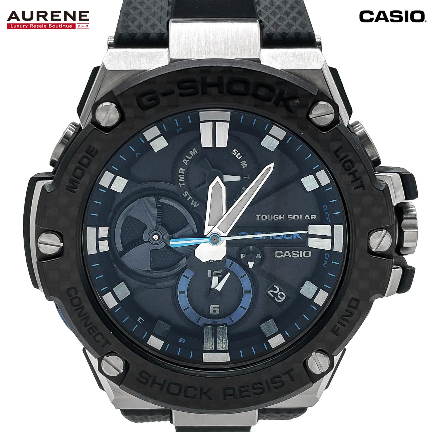 CASIO カシオ G-SHOCK ジーショック GST-B100 G-STEEL 腕時計
 ソーラー メンズ
 【中古】