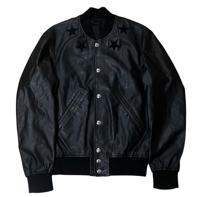 GIVENCHY ジバンシィ レザージャケット ブラック 羊革 ブルゾン I2-00028 【中古】
