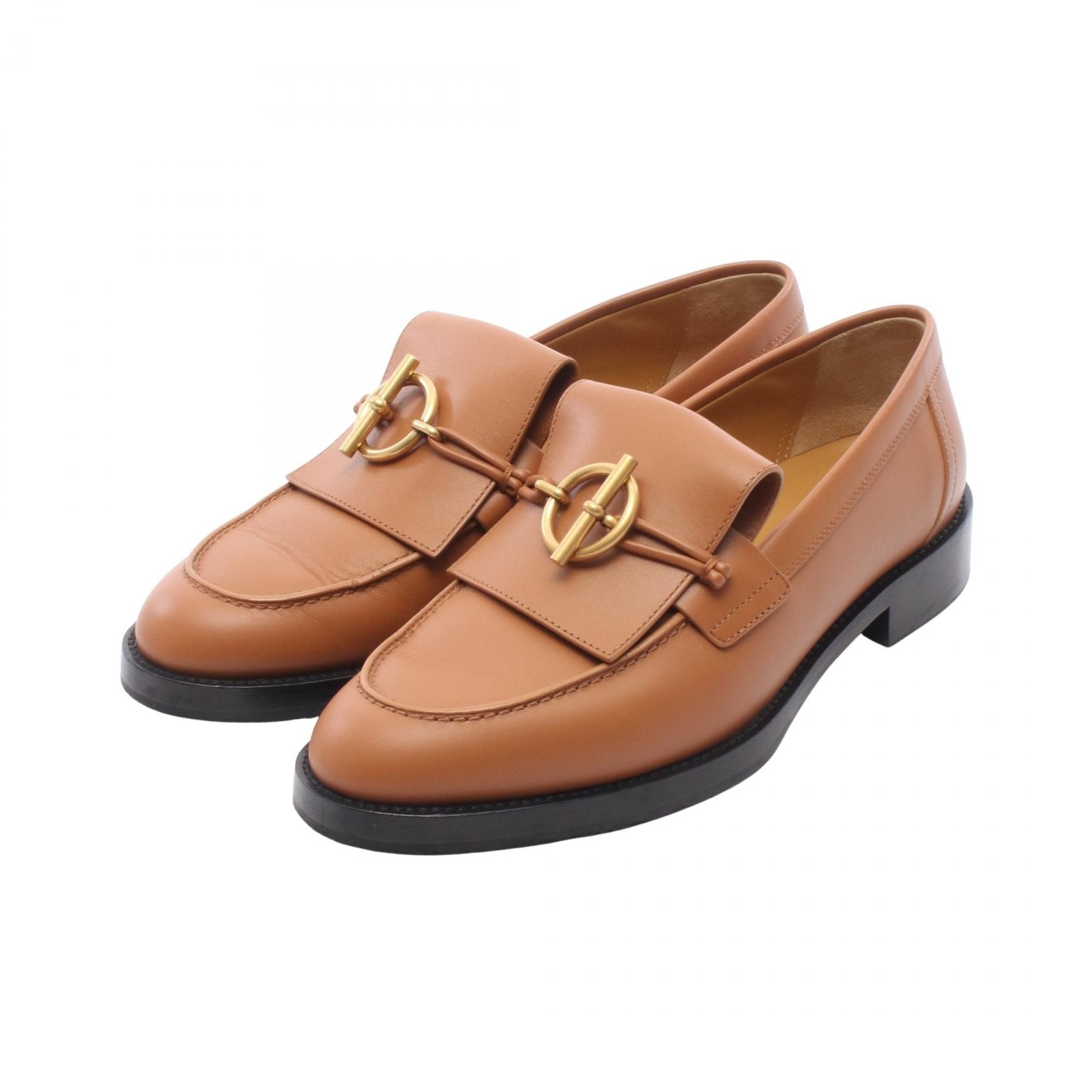 エルメス HERMES モカシン インパクト ローファー 靴 レザー レディース ブラウン系 【中古】