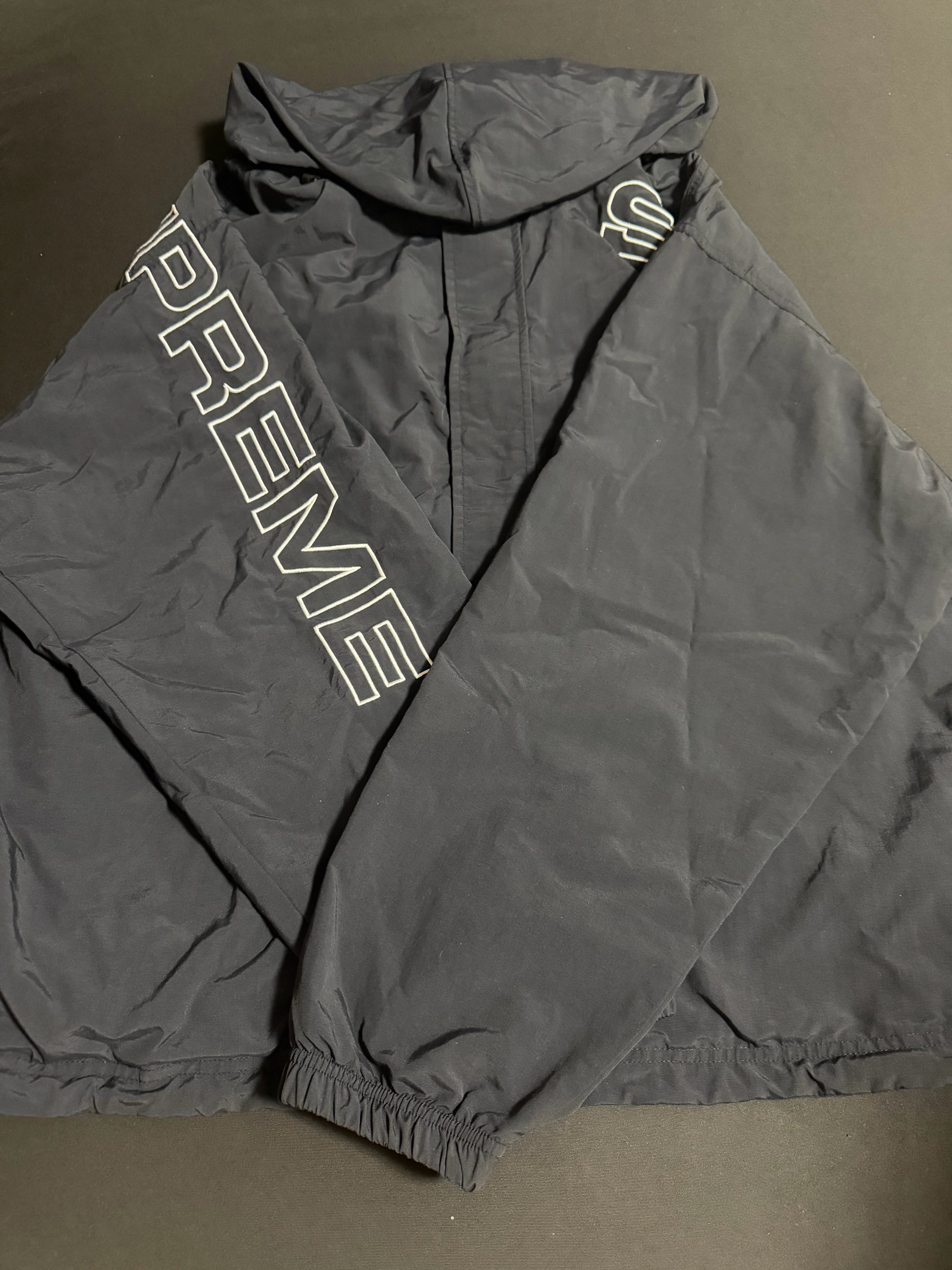 Supreme Spellout Embroidered Track Jacket "Black"