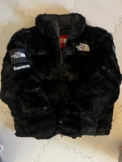 Supreme x The North Face Faux Fur Nuptse Jacket "Black"