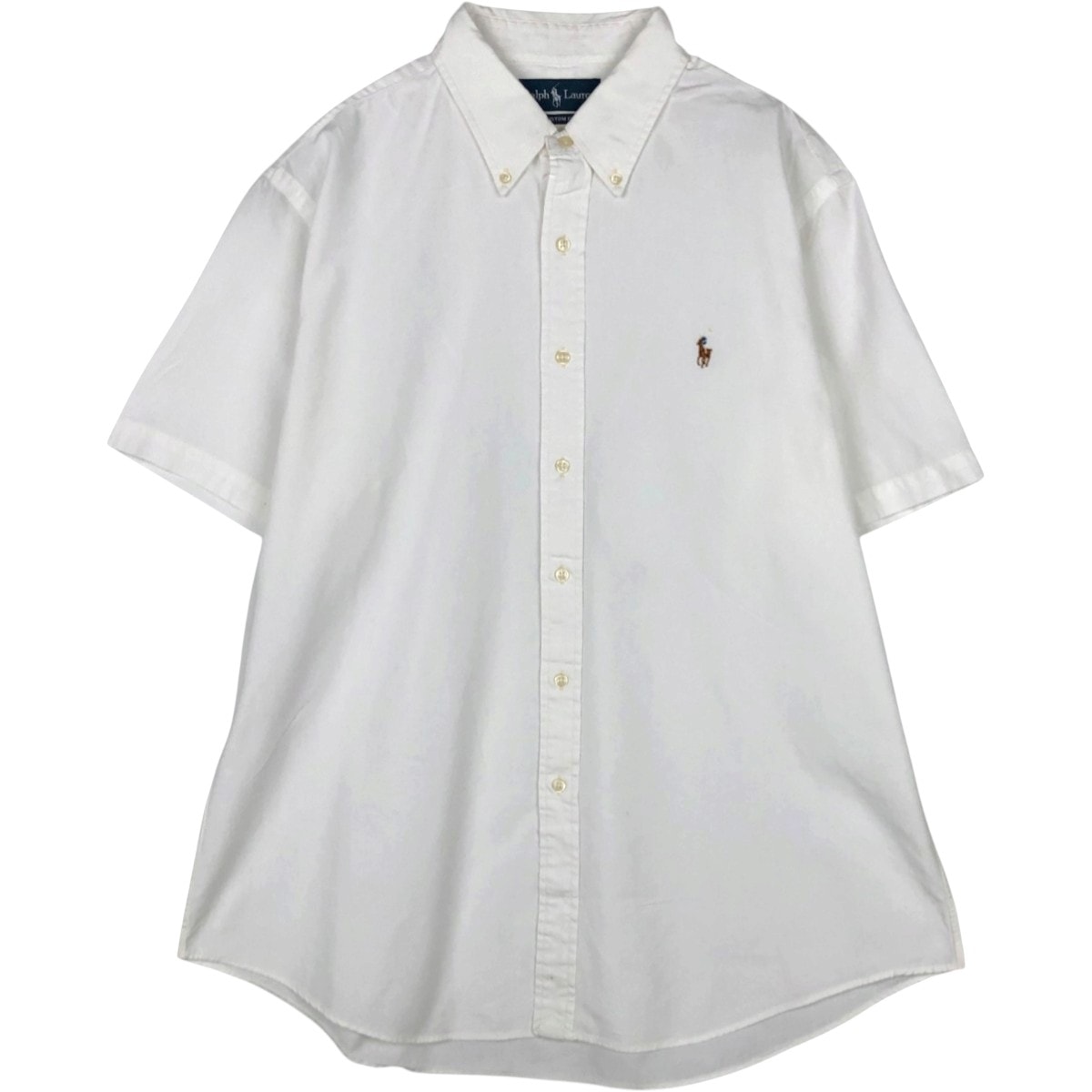 古着 ラルフローレン Ralph Lauren CUSTOM FIT 半袖 ボタンダウンシャツ メンズXL相当/eaa674521