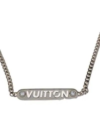 Louis Vuitton LV ID Necklace "Silver"