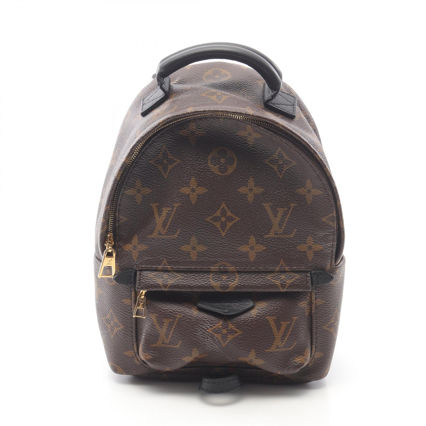 ルイ・ヴィトン LOUIS VUITTON パームスプリングス ミニ モノグラム リュックサック バックパック バッグ PVCコーティングキャンバス レザー レディース ブラウン系 / ブラック系 M41562 【中古】