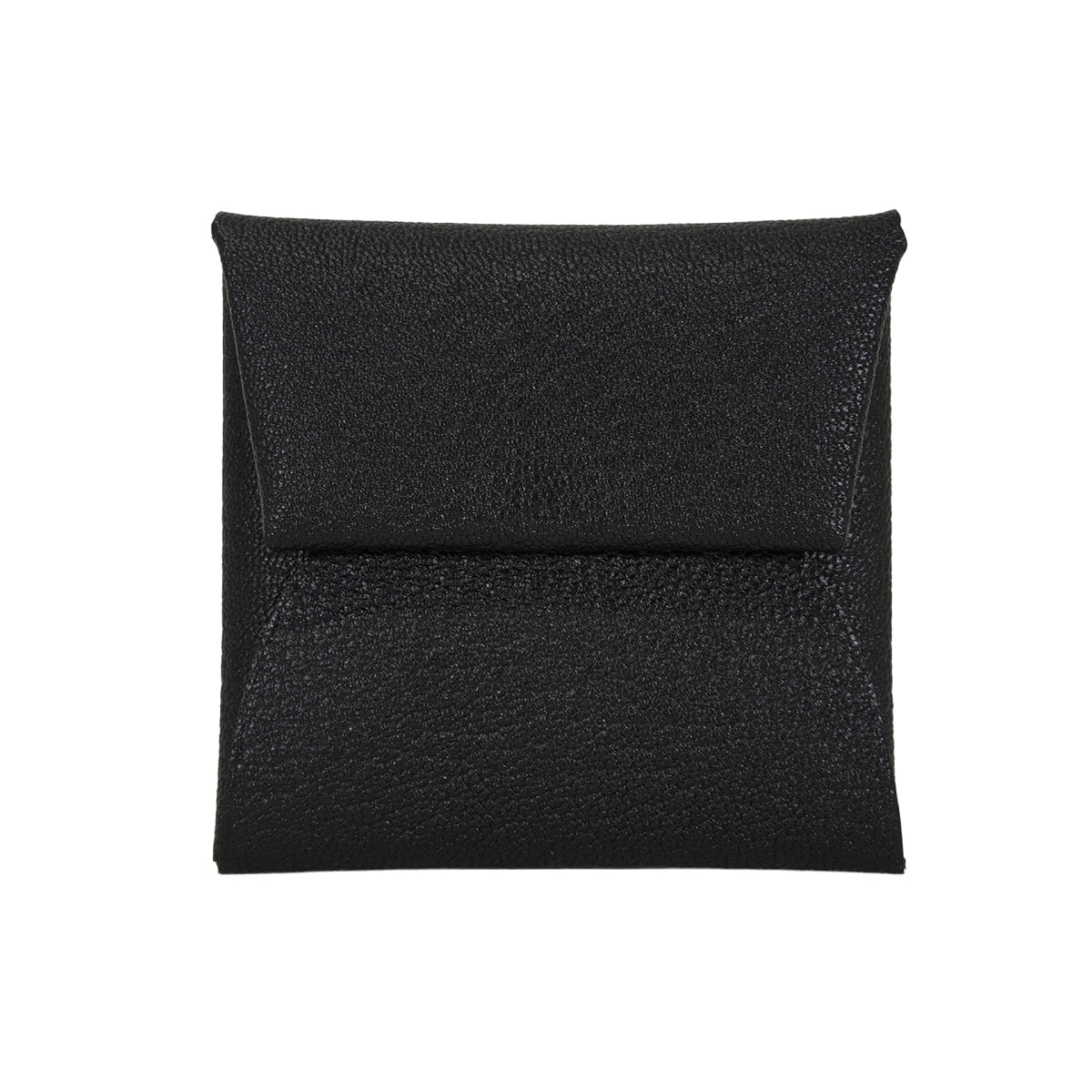 HERMES エルメス コインケース バスティア 黒 (ブラック) シェーブルミゾル シルバー金具 G刻印 新品