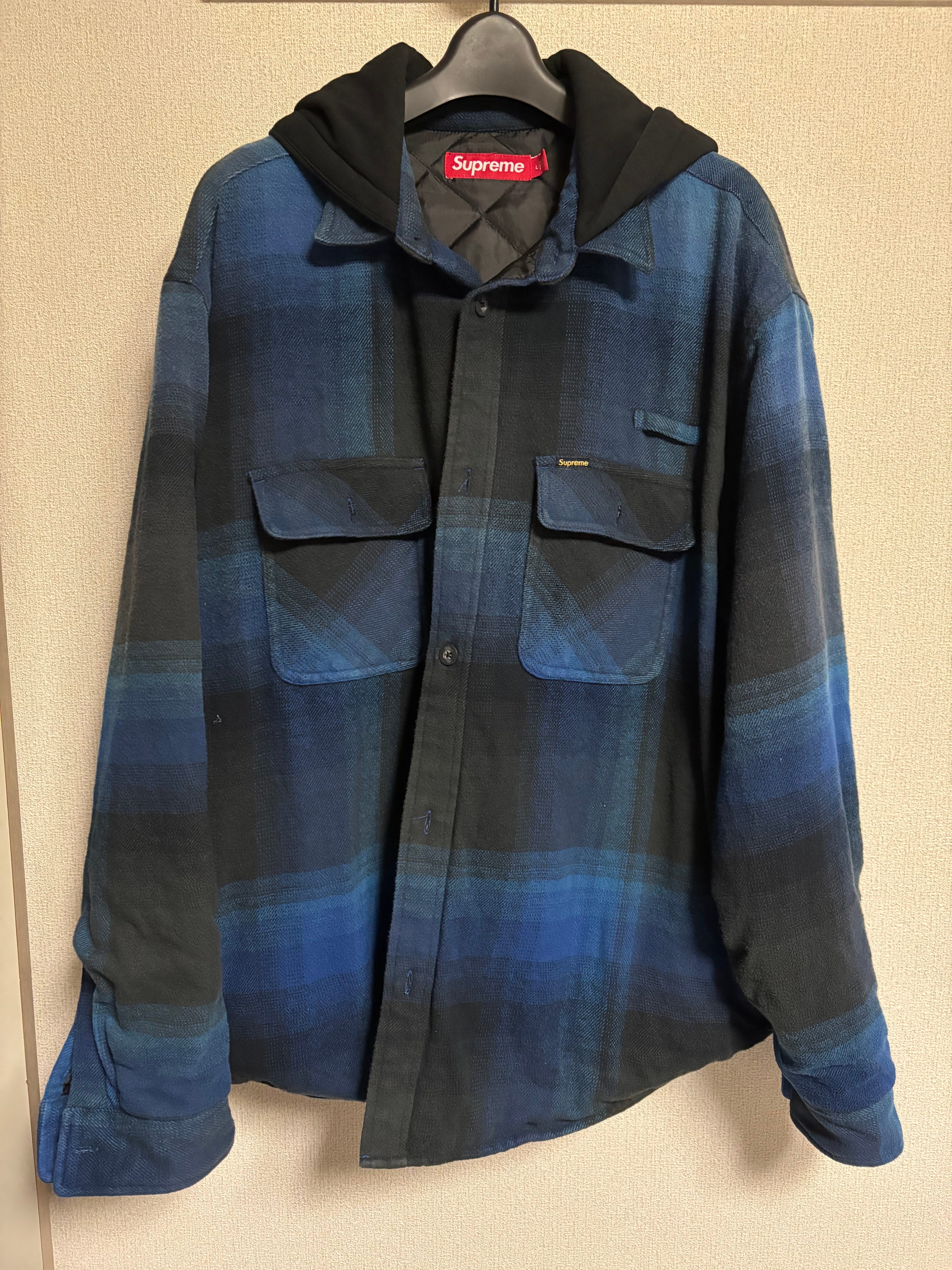 Supreme Quilted Lined Hooded Flannel Shirt 