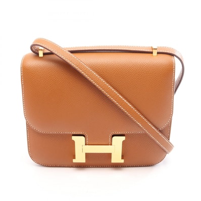 エルメス HERMES コンスタンス3 ミニ ショルダーバッグ バッグ レザー ヴォーエプソン ヴォーエプソン ゴールド W刻印(2024年製造) レディース ブラウン系 083905CC 【中古】