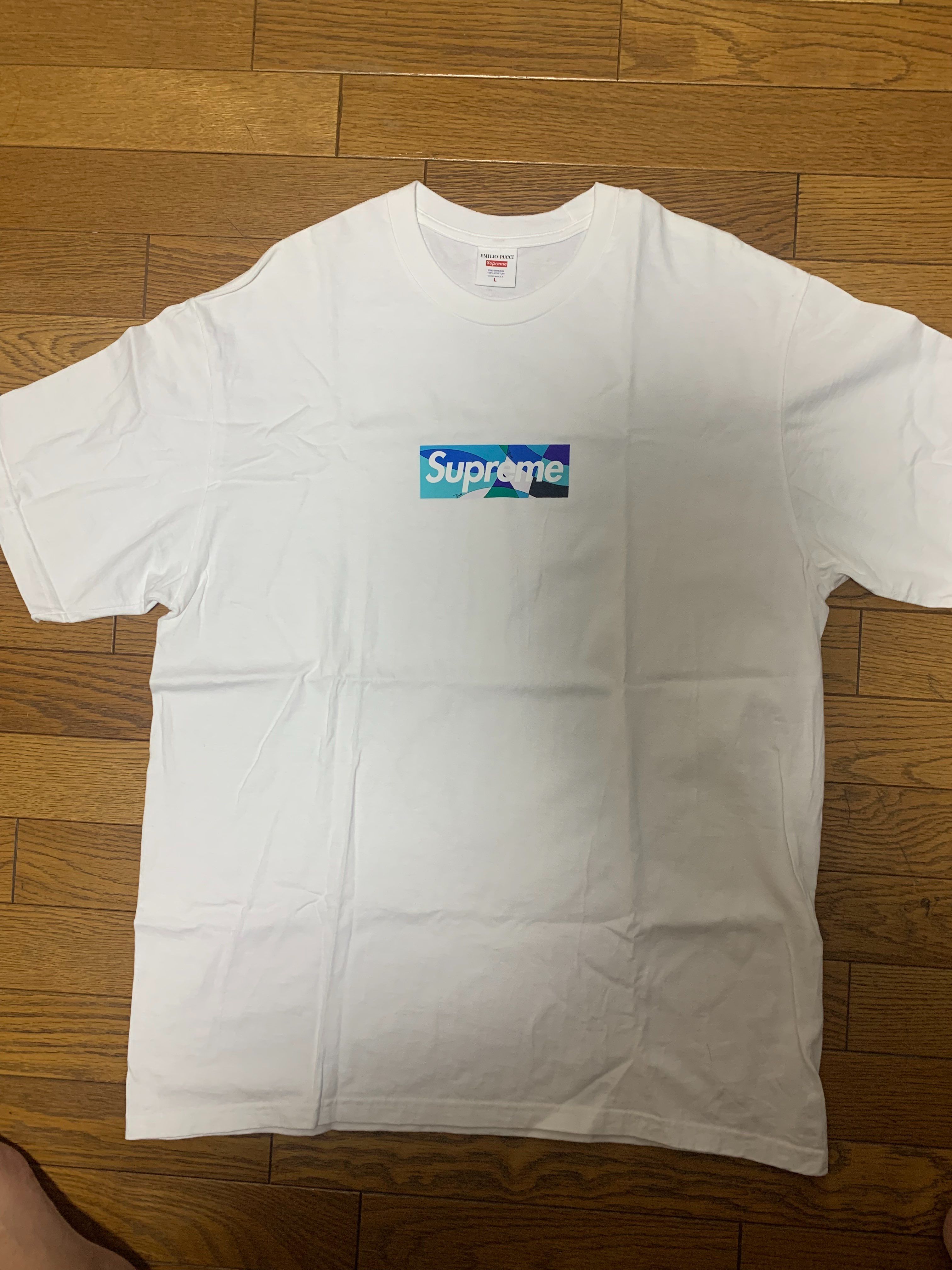 Supreme / Emilio Pucci® Box Logo Tee "White/Blue"