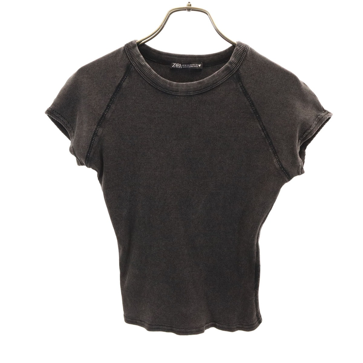 ZARA ザラ フレンチスリーブ Tシャツ M グレー