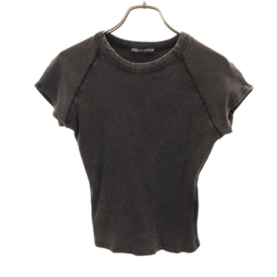 ZARA ザラ フレンチスリーブ Tシャツ M グレー