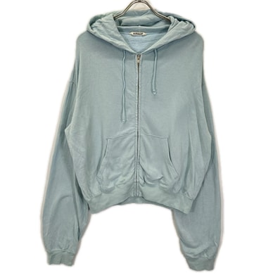 オーラリー 26SS A26SP01MU パールブルー HIGH TWIST LIGHT SWEAT ZIP PARKA 4