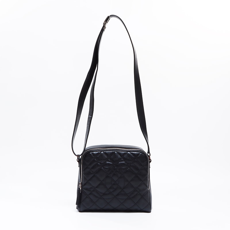 シャネル CHANEL 12番台 キャビアスキン ココマーク ショルダーバッグ【中古】