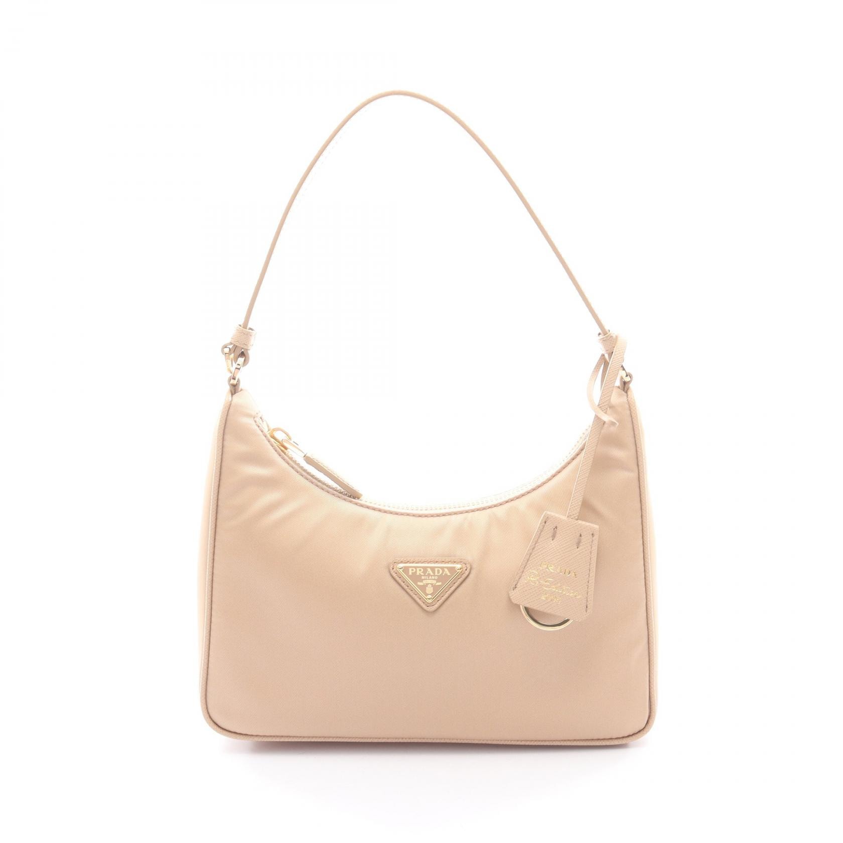プラダ PRADA Re-Edition 2005 Re-Nylon ミニバッグ ハンドバッグ バッグ ナイロン サフィアーノレザー レディース ベージュ系 1N204XR064F0Y8C 【新品】