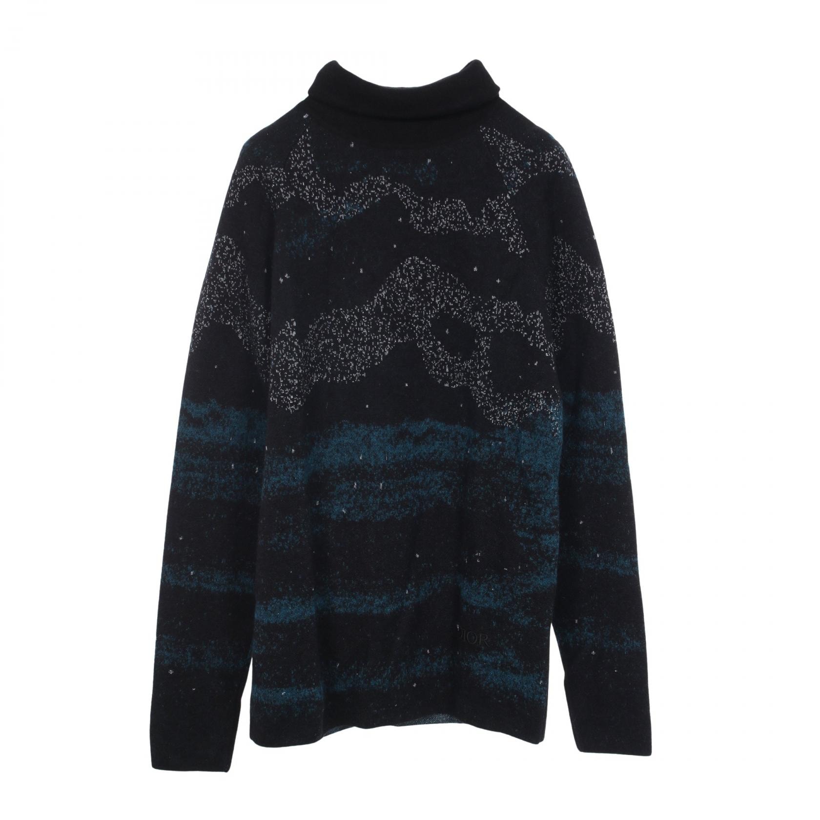 ディオール Dior DIOR × PETER DOIG タートルネック ニット 衣料品 トップス モヘヤ / アルパカ メンズ ブラック系 / グリーン系 【中古】
