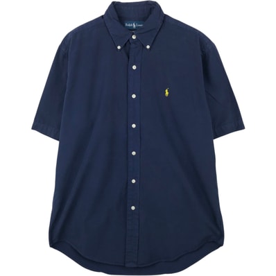 古着 ラルフローレン Ralph Lauren CLASSIC FIT クラシックフィット 半袖 ボタンダウンシャツ メンズM相当/eaa660619