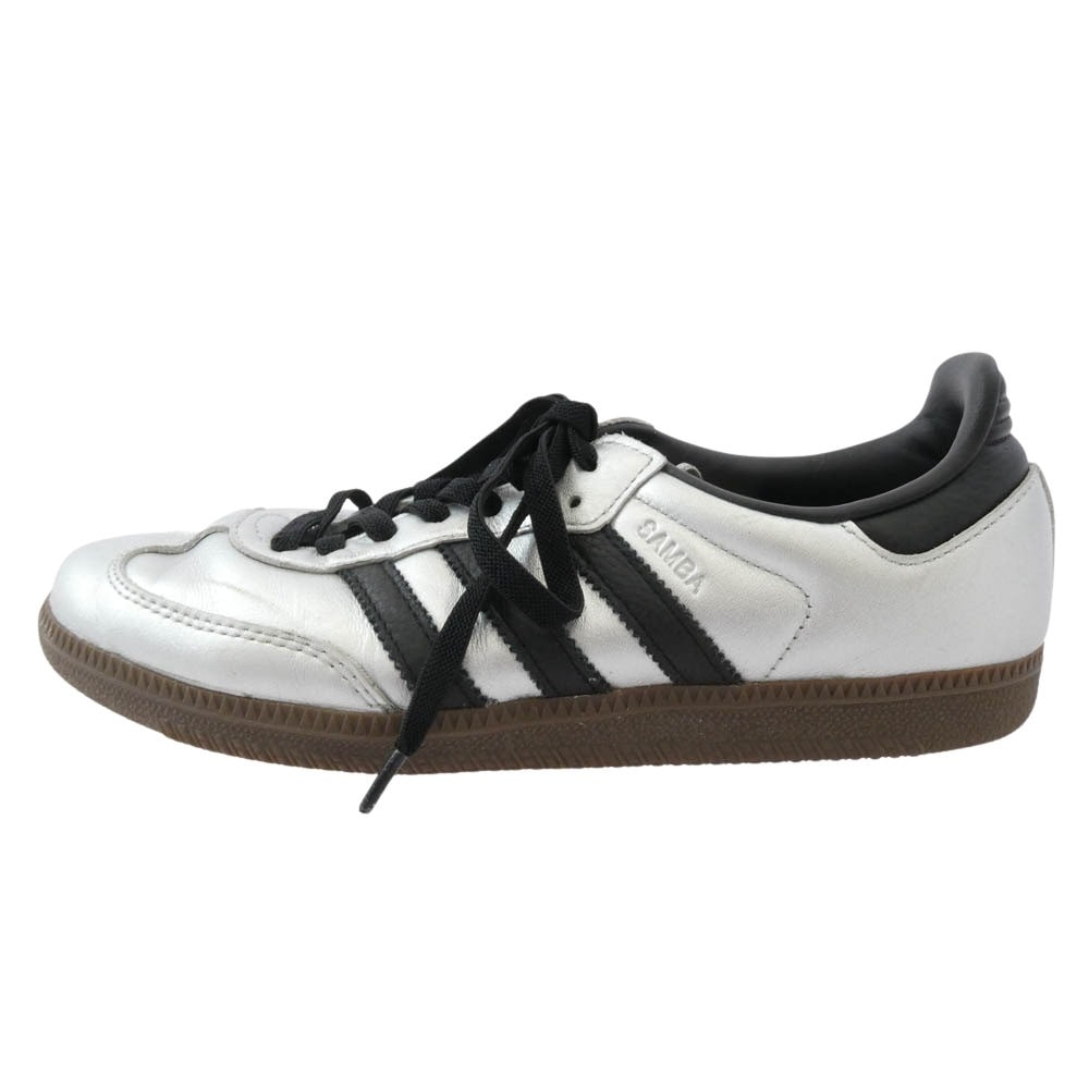 adidas アディダス スニーカー JI4218 SAMBA OG W サンバ ローカット スニーカー ブラック系 シルバー系 25.5cm【中古】