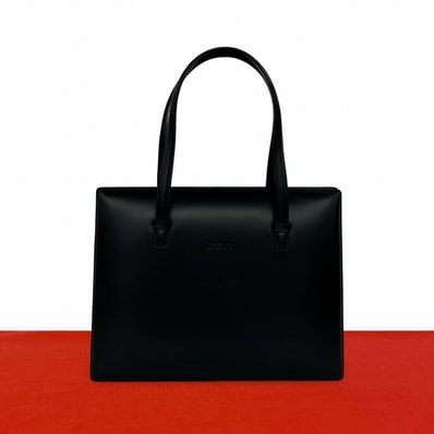 LOEWE ロエベ ロゴ 刻印 レザー ハンドバッグ ブラック
41346