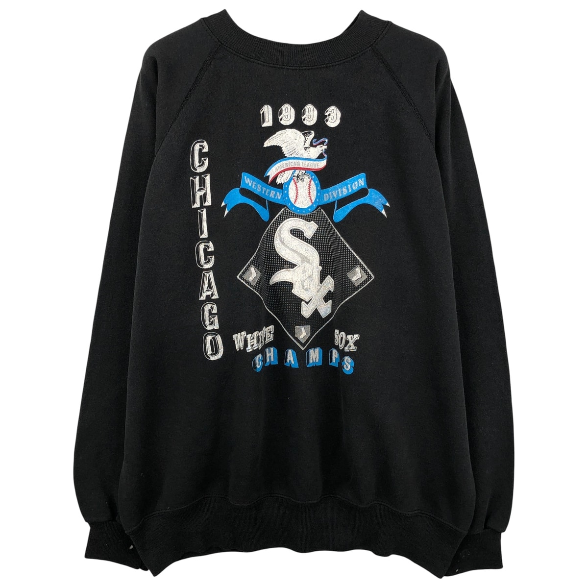 古着 ヘインズ Hanes ACTIVEWEAR MLB CHICAGO WHITE SOX シカゴホワイトソックス プリントスウェットシャツ トレーナー USA製 メンズL相当/eaa458019