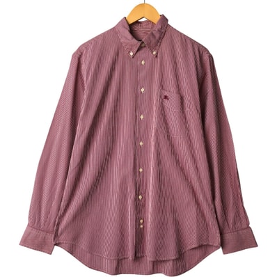 古着 バーバリー Burberry's LONDON 長袖 ボタンダウンストライプシャツ メンズL相当/eaa592550