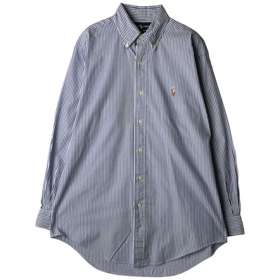 古着 ラルフローレン Ralph Lauren YARMOUTH 長袖 ボタンダウンストライプシャツ メンズM相当/eaa606775