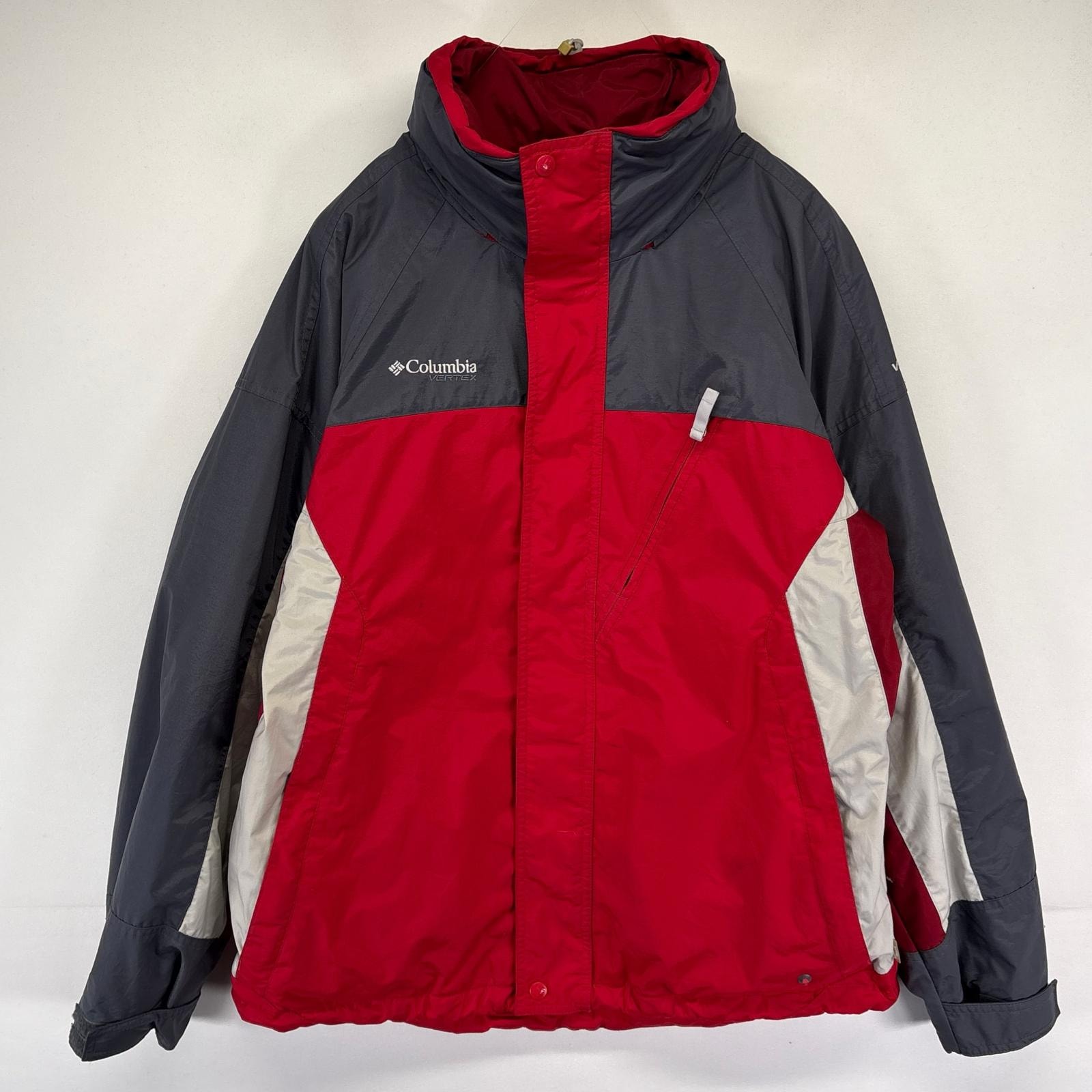 古着 コロンビア Columbia ジャケット フルジップ フーディ アウトドア VERTEX マウンテンパーカー M マルチカラー メンズ
