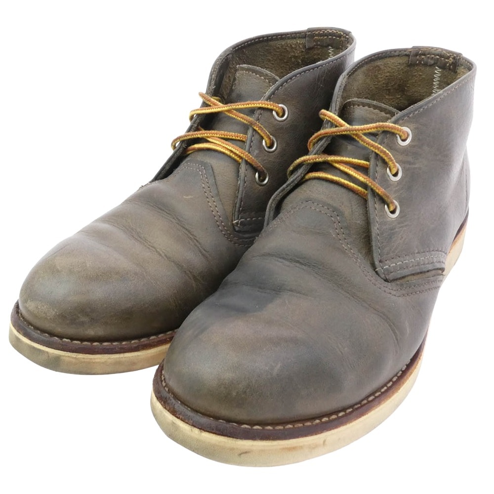 RED WING レッドウィング ブーツ 3138 CLASSIC CHUKKA レザー チャッカ ブーツ ソールリペア ブラウン系 26cm【中古】