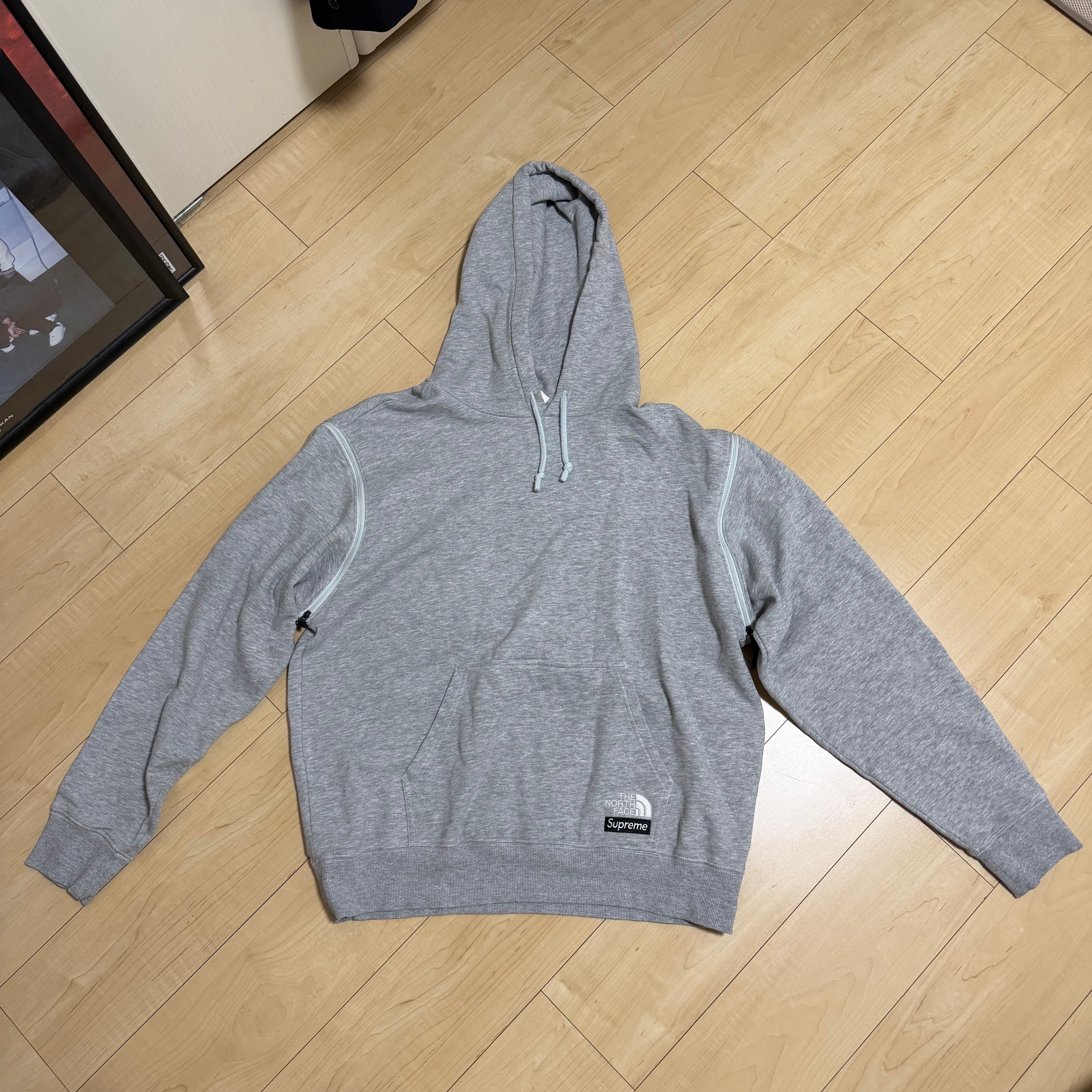 Supreme x The North Face Convertible Hooded Sweatshirt "Heather Grey"