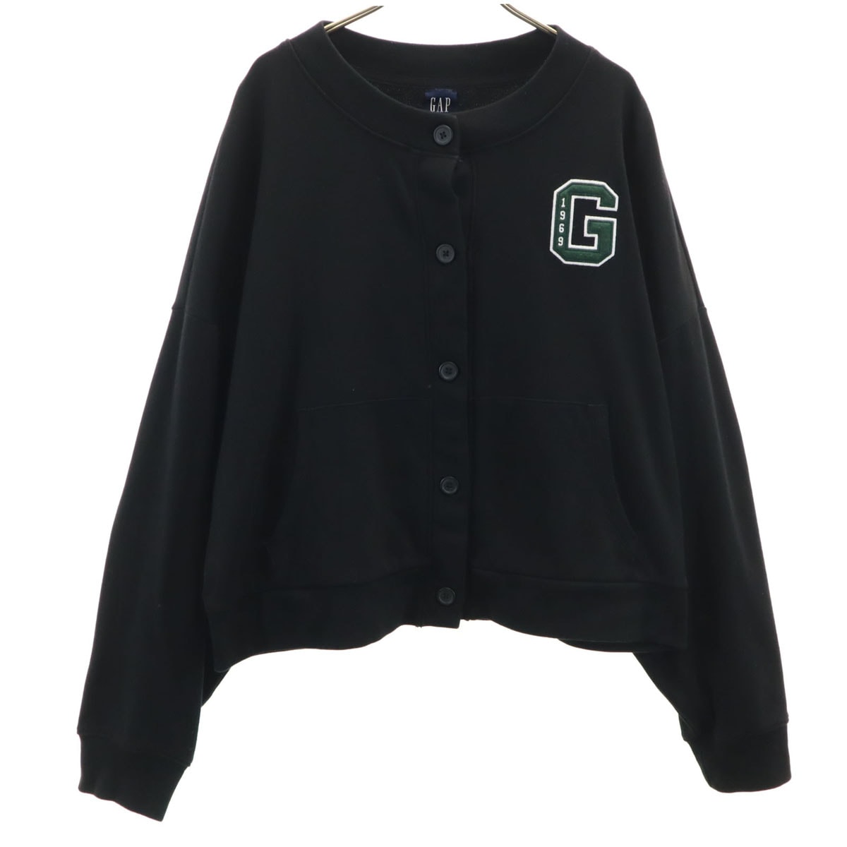 GAP ギャップ 長袖 スウェット カーディガン L ブラック系