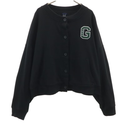GAP ギャップ 長袖 スウェット カーディガン L ブラック系