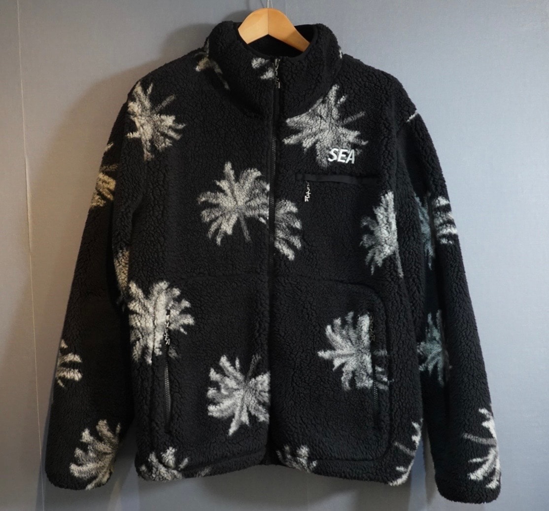 ウィンダンシー パーム ツリー (パターン) フリース ジャケット "ブラック"