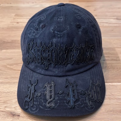 Supreme Leather Applique 6-Panel "Black"
