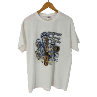logo express bourbon street クルーネックtシャツ【1138606996386】
