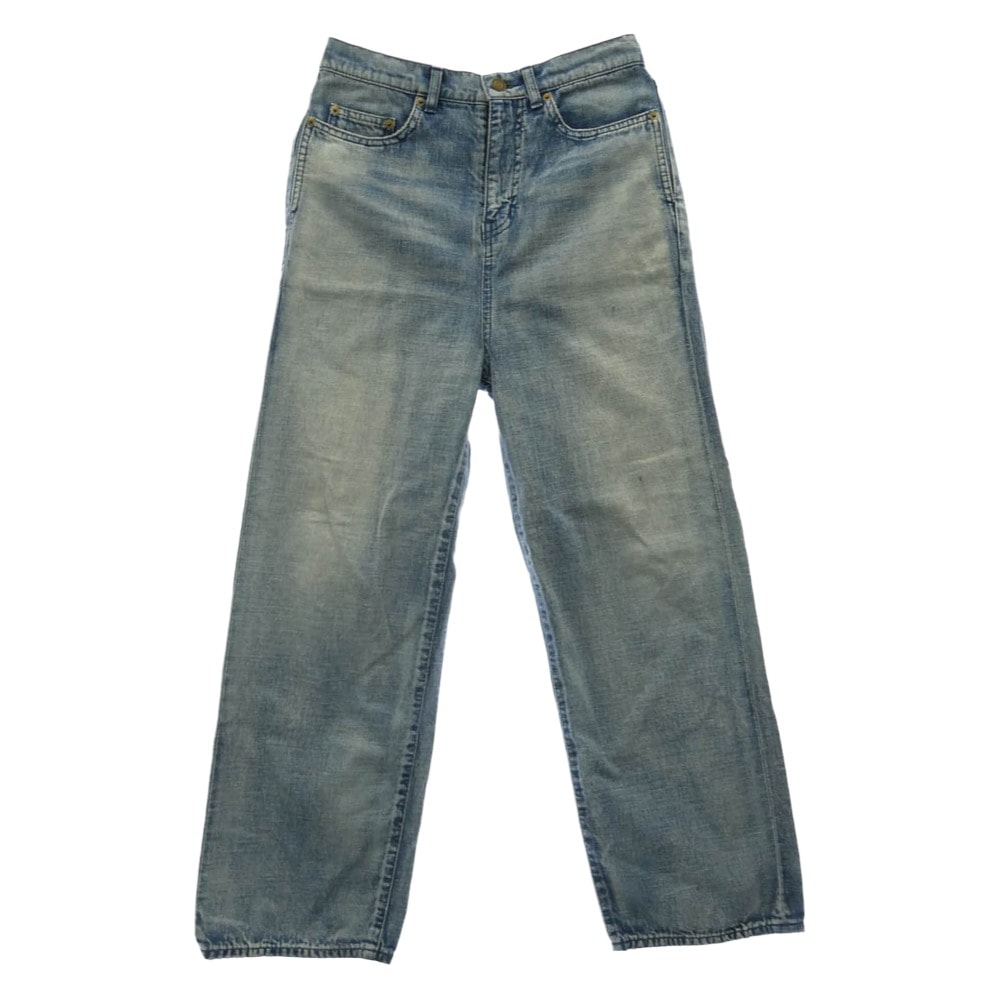SAINT LAURENT サンローラン 20AW 624574 Y00WA Washed Wide Denim Pant ウォッシュド ジップフライ ワイド デニム パンツ 29 ブルー系 29【中古】