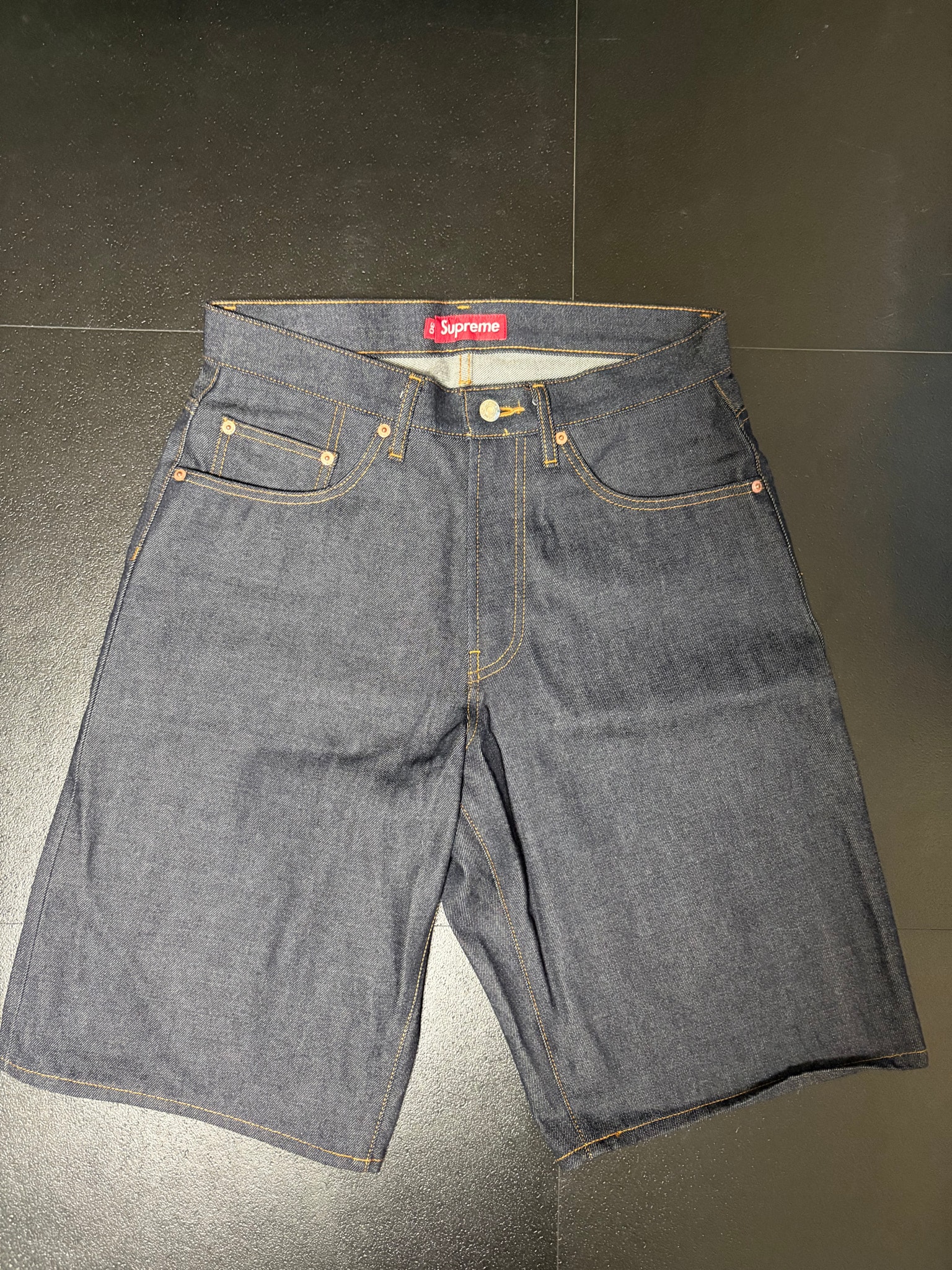 Supreme Rigid Baggy Selvedge Denim Short "Rigid Indigo"