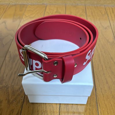 Supreme Repeat Leather Belt "Red" (22SS)