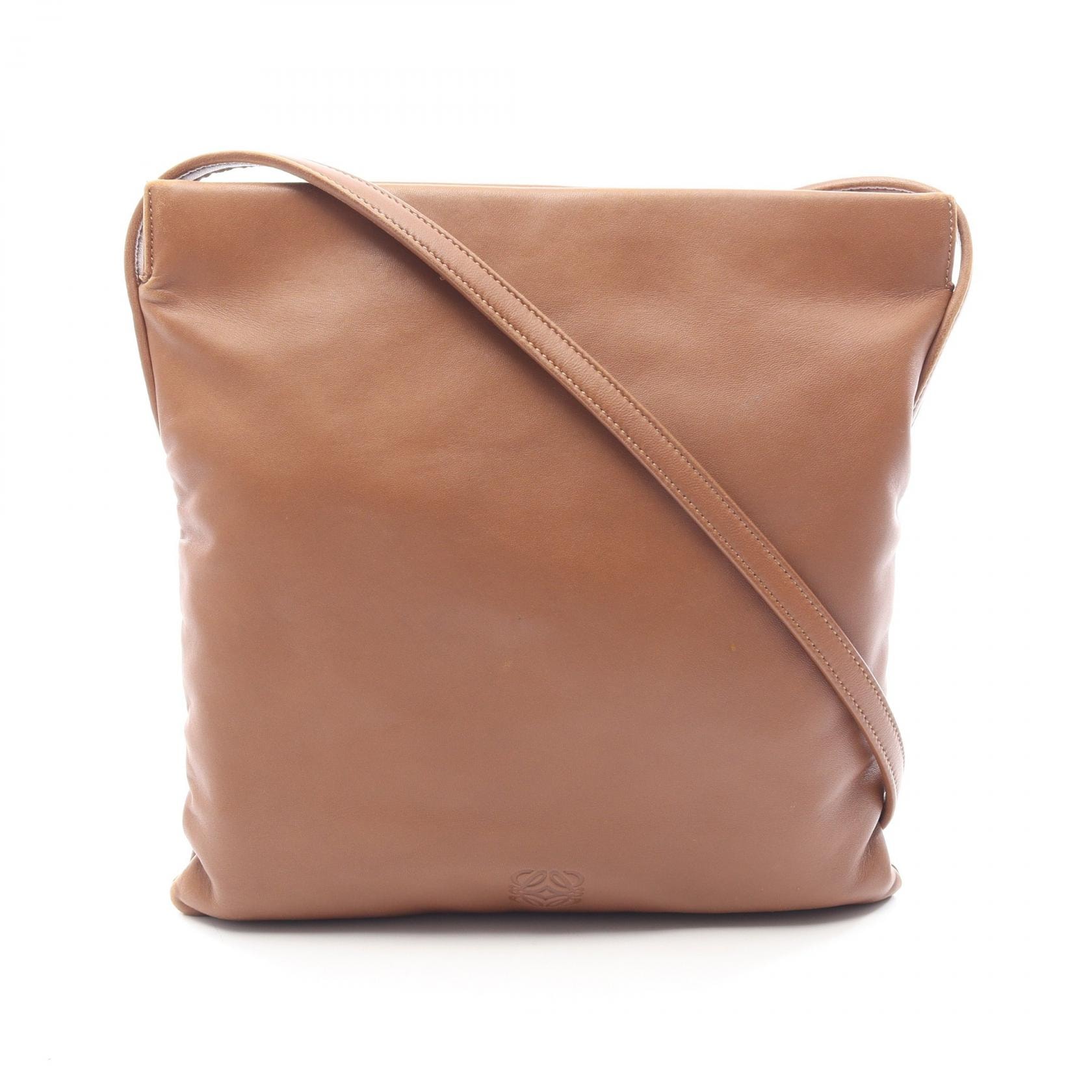 ロエベ LOEWE アナグラム ショルダーバッグ バッグ レザー レディース ブラウン系 【中古】