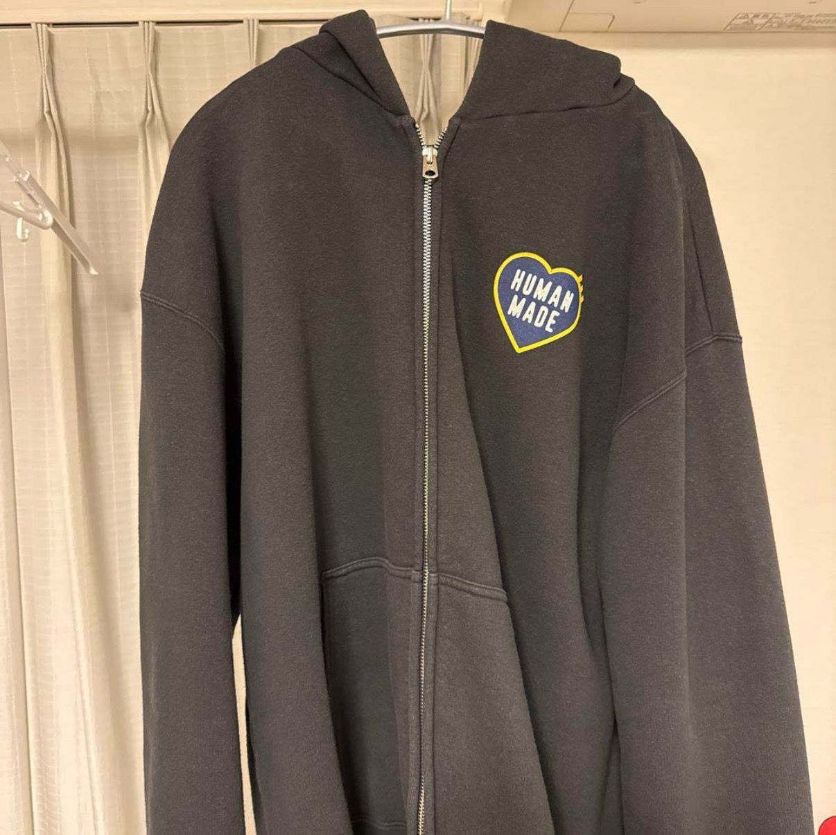 HUMAN MADE Zip-Up Heart Hoodie "Black"