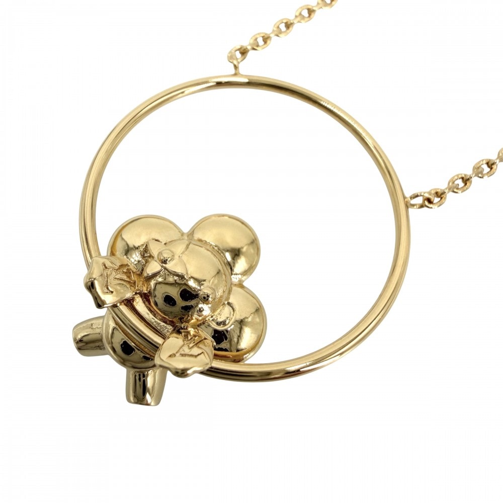 LOUIS VUITTON ルイヴィトン ネックレス ヴィヴィエンヌ ペンダント アクセサリー アジャスター付き メンズ レディース    M00799 ゴールド ユニセックス 約8.7g 美品【中古品】